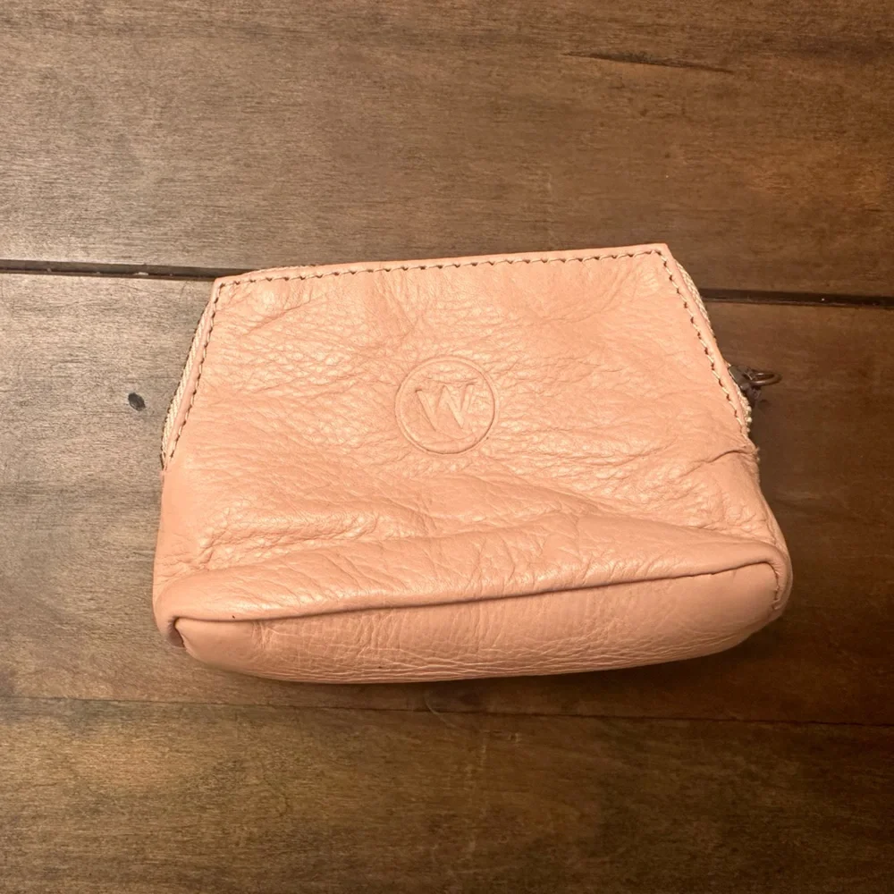 Wanderers Blush Leather Wristlet Pouch